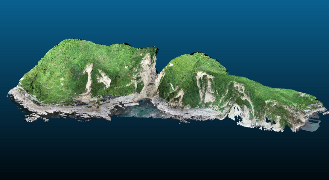 能登の被災地形の3Dモデル